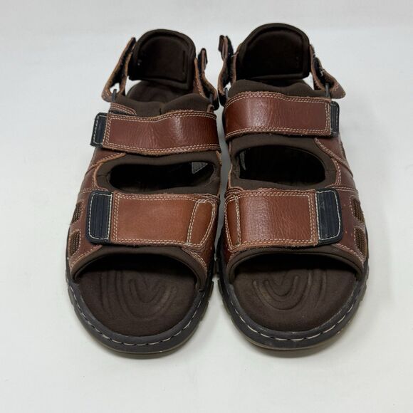 Earth Highlander Sandals Mens 12 Brown Leather Chunky Fisherman Comfort Y2K main image 11